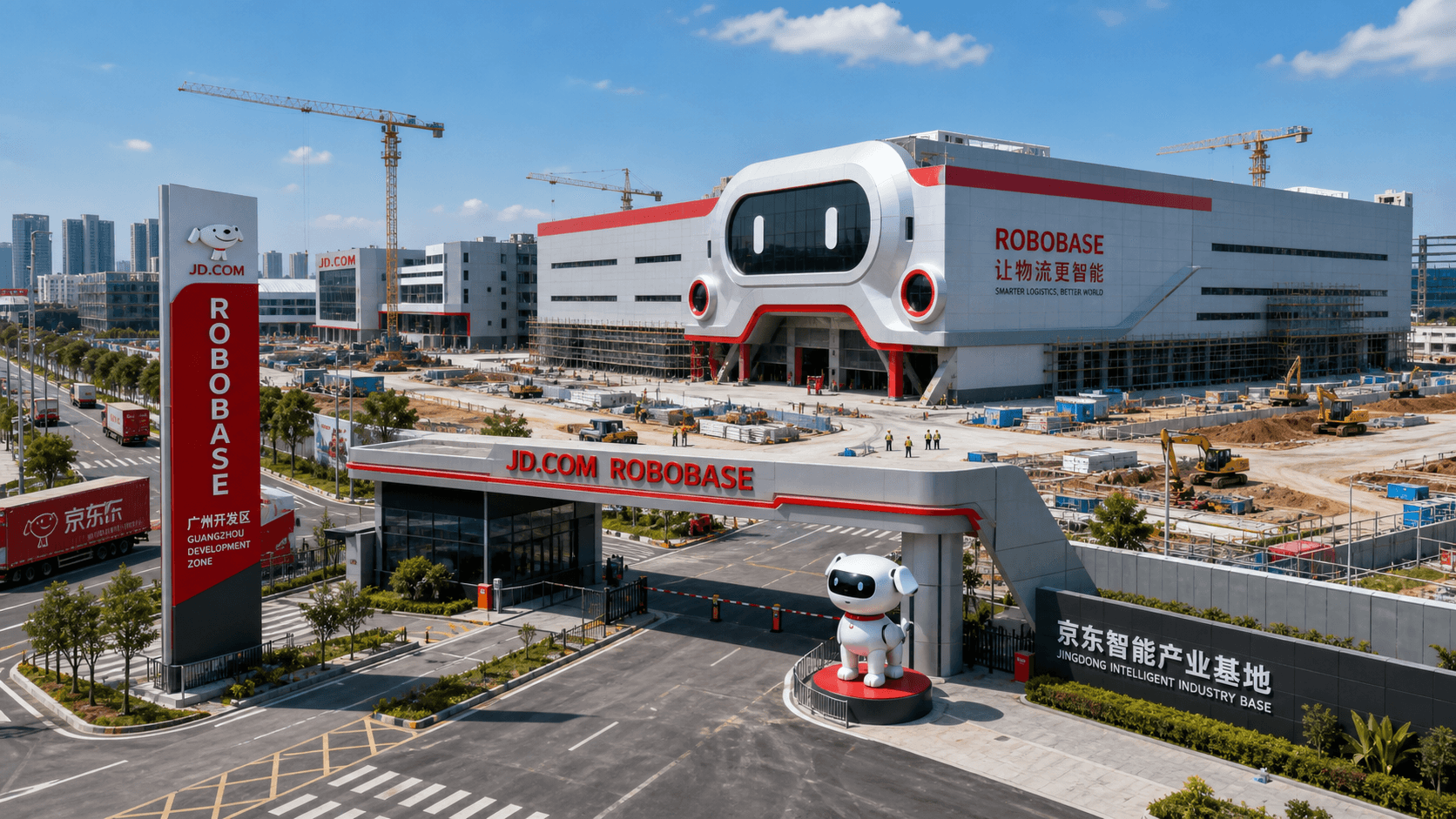 JD.com تطلق أول قاعدة روبوتات في قوانغتشو باستثمار مليار يوان