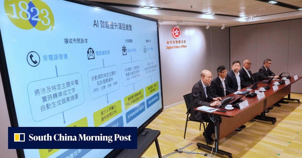 Hong Kong to expand AI use on 1823 platform to vet public inquiries by end of year